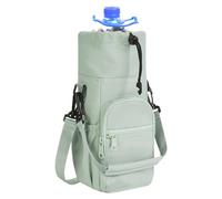 zwxqe Water Bottle Bag, Insulated Cup Holder with Pockets, Large Capacity Waterproof Organizer Pouch, Adjustable Strap Outdoor Gear 12.01x5x4.02 inches for Gym Workouts Hiking Trips