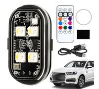 zwxqe Wireless Strobe Light, Led Flashing Lights With Remote Control, High-Brightness Warning Lamp For Cars, Motorcycles, And Vehicle Signaling 1.65x0.98x0.49 Inches