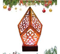 zwxqe Wooden Bohemian Floor Lamp, Hollow Wooden Desk Light, USB Geometric 20cm Projector For Accessories Long Lasting Application Professional Room Supplies Daily Decor Kit Modern Life Unit