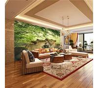ZWYHYP Grand sticker mural lion Papier mural 3D papier peint autocollant Papier peint photo Décoration murale 250cm×175cm(LxH)
