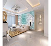 ZWYHYP Grand sticker mural Mandala Papier mural 3D papier peint autocollant Papier peint photo Décoration murale 250cm×175cm(LxH)