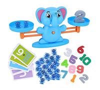 ZWYOIUG - Jouet d'équilibre en forme d'éléphant, jeu éducatif avec chiffres mathématiques, jouet d'apprentissage avec petits éléphants, chiffres, convient aux garçons et filles à partir de 3 ans