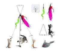 ZWZNBL 1 ensemble de jouets interactifs pour chat à suspendre à la porte - Jouet automatique pour chat - Jouet de chasse pour chatons à faire de l'exercice