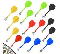 ZWZNBL 15 pièces fléchettes magnétiques sécurité Remplacement fléchettes intérieur Jeu Cible Accessoires 5 Couleurs mélange (Vert Rouge Jaune Bleu Noir)