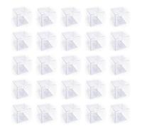 ZWZNBL 25 Pièces Boîte Cadeau Transparente, Boîte Pliante en Plastique, Boîte à Bonbons au Chocolat, Boîte d'emballage Cadeau pour Mariage, Fête, Anniversaire, Noël (5 * 5 * 5 cm)