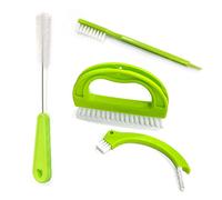 ZWZNBL Lot de 4 brosses à joint, brosse de nettoyage pour carrelage, brosse à joint avec poignée, utilisées pour la maison et la cuisine, rail de fenêtre, cuisine, couture, ligne de sol