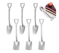ZWZNBL Lot de 6 cuillères à café en acier inoxydable en forme de pelle à dessert,cuillère à sucre pour cuisine,thé,fêtes,ZWZNBL1