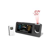 ZX3538 Nouvelle Horloge de Projection éLectronique Station MéTéO PréVisions MéTéOrologiques TempéRature et Humidité RéVeil NuméRique