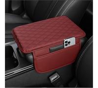 ZXAJDWNU Coussin Accoudoir Voiture pour Dodge Caliber Hatchback 2006-2011, Tapis Protection Console Centrale AméLioré avec 2 Sacs Rangement ImperméAble Antirayures Accessoire IntéRieur, Red