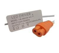 ZXAOMMBEA Alimentation Leddriver Ballast Starter Lampe Plate Downlight Courant Constant 38w48w60w88w(48-60w Oval Single Male Plug)