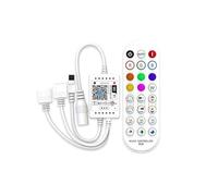 ZXAOMMBEA Contrôleur de Bande Lumineuse LED Multifonction à Double tête DC12-24 V, télécommande 24 Touches, WiFi, Commande vocale RVB colorée(IR 24 Key WiFi RGB)
