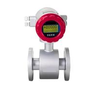 ZXAOMMBEA Débitmètre magnétique numérique débitmètre d'eau Connexion à Bride 4-20mA RS485(DN25 24VDC)