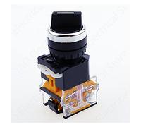 ZXAOMMBEA Encodeur Rotatif 22mm Sélecteur autobloquant 1NO1NC 2/3 Positions Commutateurs rotatifs DPST 4 Vis 10A400V Interrupteur Marche/Arrêt Rouge Vert Noir(Nero,3 Positions 2NO)