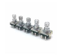 ZXAOMMBEA Encodeur Rotatif 5pcs EC11 Commutateur d'encodeur sans Interrupteur à Bouton-Poussoir de Code 30 Positions Type enfichable 5 Broches 12mm Arbre Prune