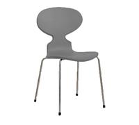 Zxarunas Chaise à Manger Lot de 2 chaises en Plastique Simples et Modernes avec Dossier en Forme de Fourmi, for Salle à Manger, Bar, café, Loisirs, avec Cadre en métal Chaise(Grey)