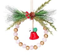 Zxarunas Couronnes décoratives Lot de 2 couronnes de Noël décoratives, couronne de cloches for porte d'entrée, couronne de porte de Noël for murs, fenêtres, décoration de Noël couronne(Rot)