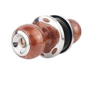 Zxarunas Entry Door Knob With Lock Secure Handle Exterior, Front Entrance And Bedroom Bathroom Wood Grain Sphere poignée de portes(Short latch)