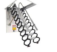 Zxarunas Escaliers de Grenier échelle De Grenier en Titane Et Magnésium, Télécommande, échelle De Grenier, Télescopique, Escabeau De Plafond, Manuel, sans Rampe Échelle de Toit