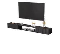 Zxarunas Floating TV Stand with LED Light Wall Mounted TV Console Shelf Wit Doors Entertainment Center Media Console(1.2m,Color3)