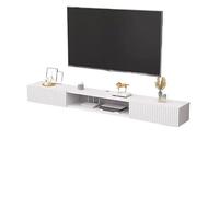 Zxarunas Floating TV Stand with LED Light Wall Mounted TV Console Shelf Wit Doors Entertainment Center Media Console(1.2m,Color2)