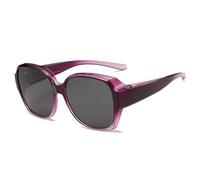Zxarunas Lunettes de soleil myopes, protection solaire et UV, unisexes, adaptées à la conduite, à l'alpinisme et aux voyages d'agrément(Gradient purple+gray)