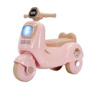 Zxarunas Moto Jouet Mobile avec lumières et Musique, Voiture Mobile for Enfants de 1 à 4 Ans, Dessin animé, Couleurs Assorties, Tricycle for Enfants(Roze)