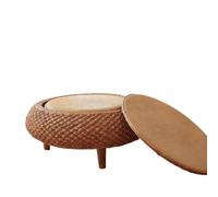 Zxarunas Petite Table Basse avec Rangement intégré, Table d'appoint en rotin for Salon ou Balcon, Multi-usages Table Basse(50 * 50 * 25cm)