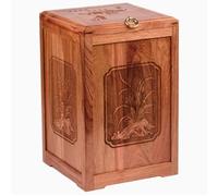 Zxarunas poubelle bureau Bathroom Trash Can with Lid Rosewood Rustic Retro Garbage Bin Waste Basket for Kitchen Office Bedroom Decoration poubelle chambre