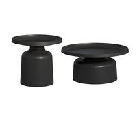 Zxarunas Table Basse d'appoint Large et Massive Noire, Table d'appoint Artisanale de Style bohème for Salon, Chambre ou Bureau à Domicile Table Basse(Svart,Plastica)