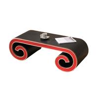 Zxarunas Table Basse en Bois for Salon, en Bambou Teint et carbonisé tressé, Style Tatami, Moderne et épuré. Table Basse(Rot)