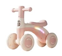 Zxarunas Vélo d'équilibre à 4 Roues résistant aux Rayures for l'intérieur et l'extérieur, Jouet for Tout-Petits avec Limite de Direction(Roze)