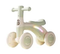 Zxarunas Vélo d'équilibre à 4 Roues résistant aux Rayures for l'intérieur et l'extérieur, Jouet for Tout-Petits avec Limite de Direction(Light Green)