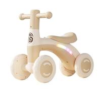 Zxarunas Vélo d'équilibre à 4 Roues résistant aux Rayures for l'intérieur et l'extérieur, Jouet for Tout-Petits avec Limite de Direction(Brown)