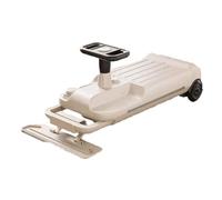 Zxarunas Voiture à Bascule Balançoire électrique for Voiture, vélo d'équilibre, Portable, Nettoyage, Go Kart avec remorque, for 3 Ans et Plus Twister Voitures(Beige)