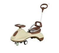 Zxarunas Voiture à Bascule Wiggle - Voiture à chevaucher for Enfants avec siège de Rangement, Roue silencieuse Anti-Renversement, for Tout-Petits garçons et Filles Twister Voitures(with Push Handle)