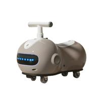Zxarunas Voiture Twist avec Voiture à Bascule en Forme de cacahuète, Musique, lumière, Anti-retournement, Clignotant Silencieux, Roue avec Casque, Sac à Dos, 3 Ans et Plus Voiture pour Enfant(Coffee)