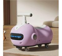 Zxarunas Voiture Twist avec Voiture à Bascule en Forme de cacahuète, Musique, lumière, Anti-retournement, Clignotant Silencieux, Roue avec Casque, Sac à Dos, 3 Ans et Plus Voiture pour Enfant(Lila)