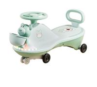 Zxarunas Voiture Wiggle avec Roues Lumineuses Anti-retournement, tournez Wiggle et C'est Parti. Le Meilleur Jouet à enfourcher for garçons et Filles(Cyan,Normal Wheel)
