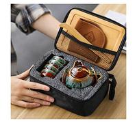 zxb-shop Services à Thé Portable Porcelaine Tea de Voyage Chinois Ensemble de thé Kung Fu Set Théière 1 Pot 4 Tasse de thé Set de thé Chinois Ensemble de théière Coffrets Cadeaux de thé