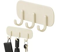 ZXBBTZ Lot De 2 Crochets Magnétiques Triple, ABS Crochet Aimant Puissant Sans Perçage Pour Réfrigérateur Et Porte Métallique, Support Pour Clés, Serviettes Organisation Maison