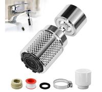 ZXBBTZ Prolongateur De Robinet Universel Avec 6 Adaptateurs - 3 Modes De Jet (Douche/Standard/Éco) Et Rotation 360°, Filtre Anti-Calcaire, Installation Sans Outil Économiseur D'eau