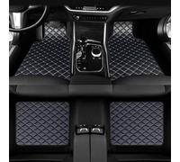 ZXBL Tapis Voiture 4 pièces en Cuir imperméable pour Ford Everest 7-Seater 2016-2021, Antidérapant Protection intempéries Tapis Sol Auto Tout Temps,Black-Blue