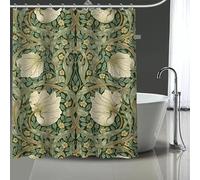 ZXBNNN Ensemble de Rideau de Douche William Morris, Rideaux de Bain imperméables en Tissu Polyester, décoration Florale pour Baignoire de Salle de Bain (127x198cm(50,00x77,95 po))