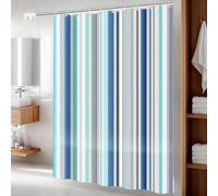 ZXBNNN Rideau de Douche à Rayures Verticales romantiques, matériau imperméable, Facile à Nettoyer, Rideau de séparation Sec et Humide (130x190cm(51,18x74,80 Pouces))