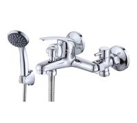 ZXC Robinet de baignoire mural mitigeur robinet poussoir avec raccord de douche en chrome pour lave-vaisselle ou machine à laver