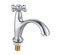 ZXC Robinet sur pied rétro, robinet d'eau froide vintage, robinet nostalgique en chrome