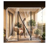 ZXCASDF Bâche Transparente en PVC，bâche imperméable，Bâche Transparente avec Fermeture éclair,Lourd bâche Transparente PVC，pergola Housse de Remplacement avec kit de Montage(H2.6xW2m/H8.5xW6.5ft)