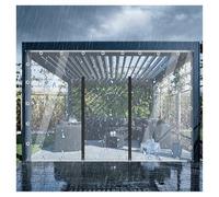 ZXCASDF Bâche Transparente en PVC，bâche imperméable，Rideaux de bâche Transparente avec Porte à Fermeture éclair,pour pavillon, abri de Voiture, Balcon, terrasses(H2.5xW3m/H8.2xW9.8ft)