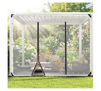 ZXCASDF Bâche Transparente en PVC，bâche imperméable，Rideaux de bâche Transparente avec Porte à Fermeture éclair,pergola Housse de Remplacement avec kit de Montage(H2.5xW2m/H8.2xW6.5ft)
