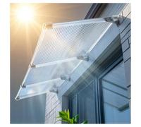 ZXCASDF Couverture d'auvent de terrasse extérieure，Marquise Porte d'entree，Marquise en Polycarbonate, Contre La Pluie et UV,Porte Toit Marquise Abri Protection(140x260cm/55x102in)